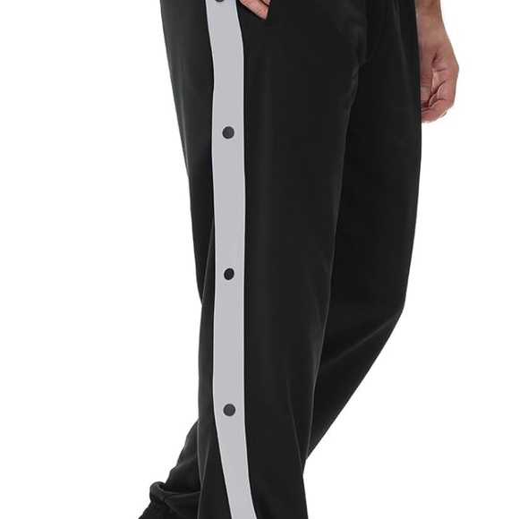BALEAF Men's Tear Away Basketball Pants Active Sweatpants Pockets Black unisex - Picture 6 of 6